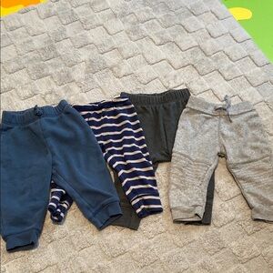 Kids Cozy Bottoms Set - Blue, Striped, Gray